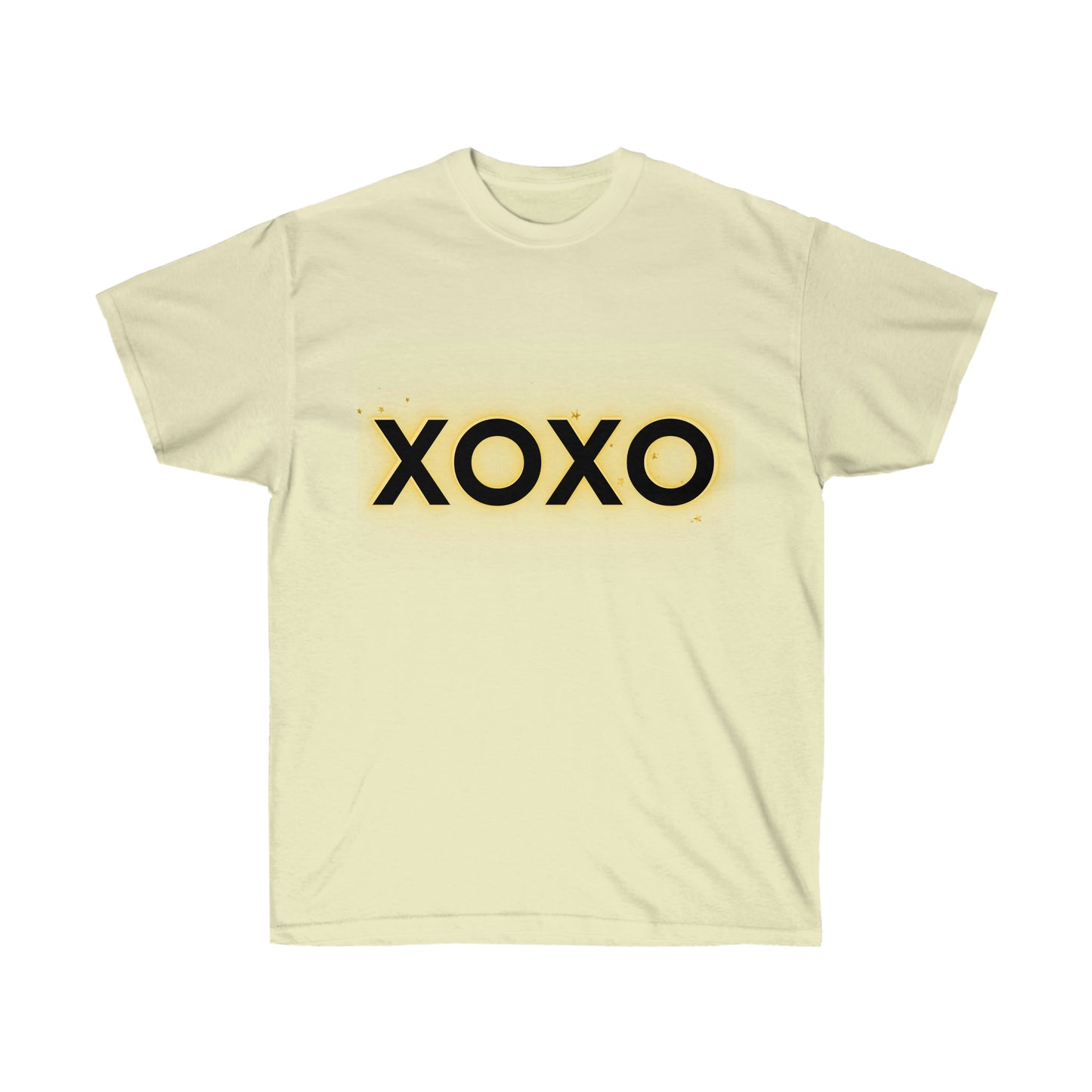 Unisex Ultra Cotton Tee XOXO - Black and Gold