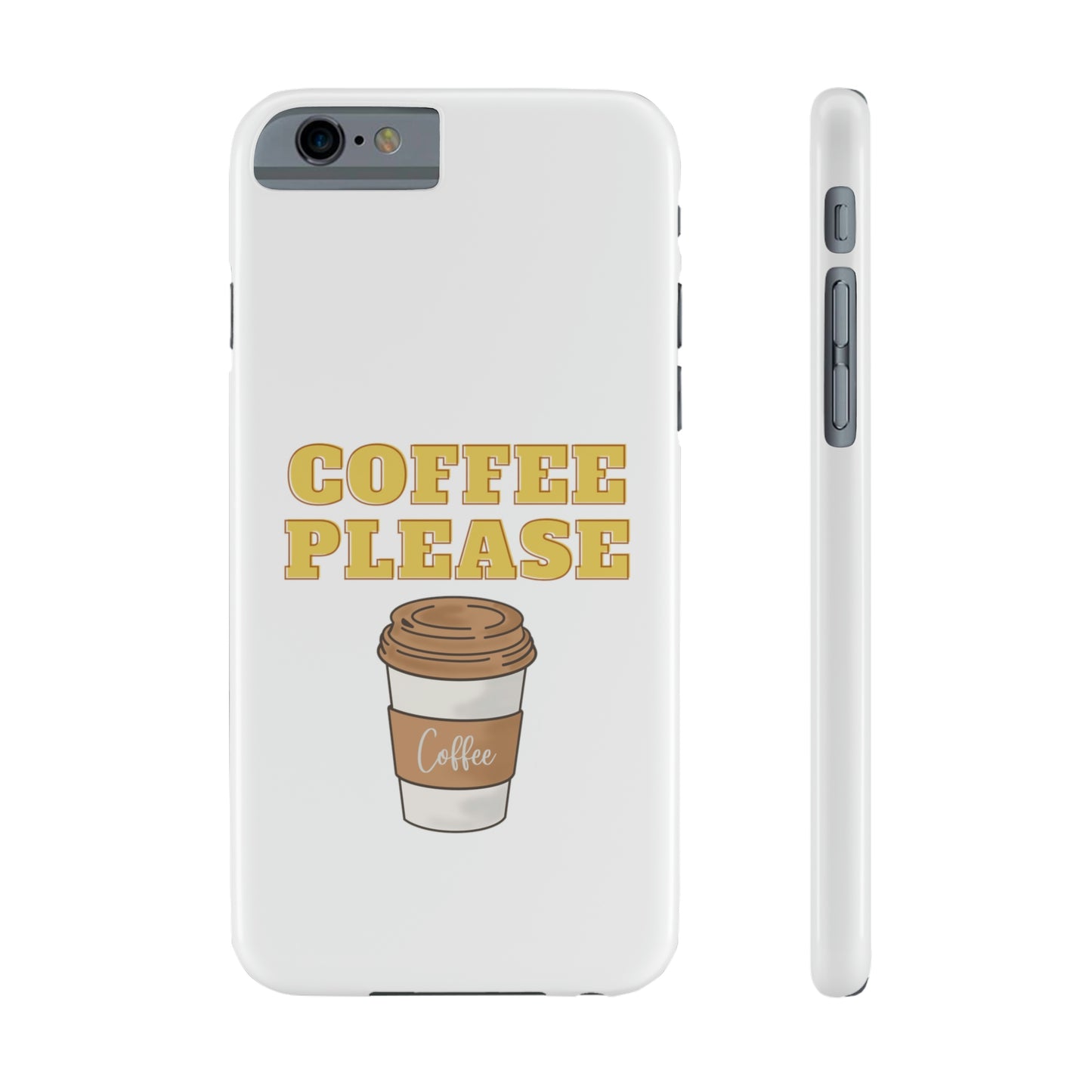Slim Phone Cases, Case-Mate - Coffee, Please, White