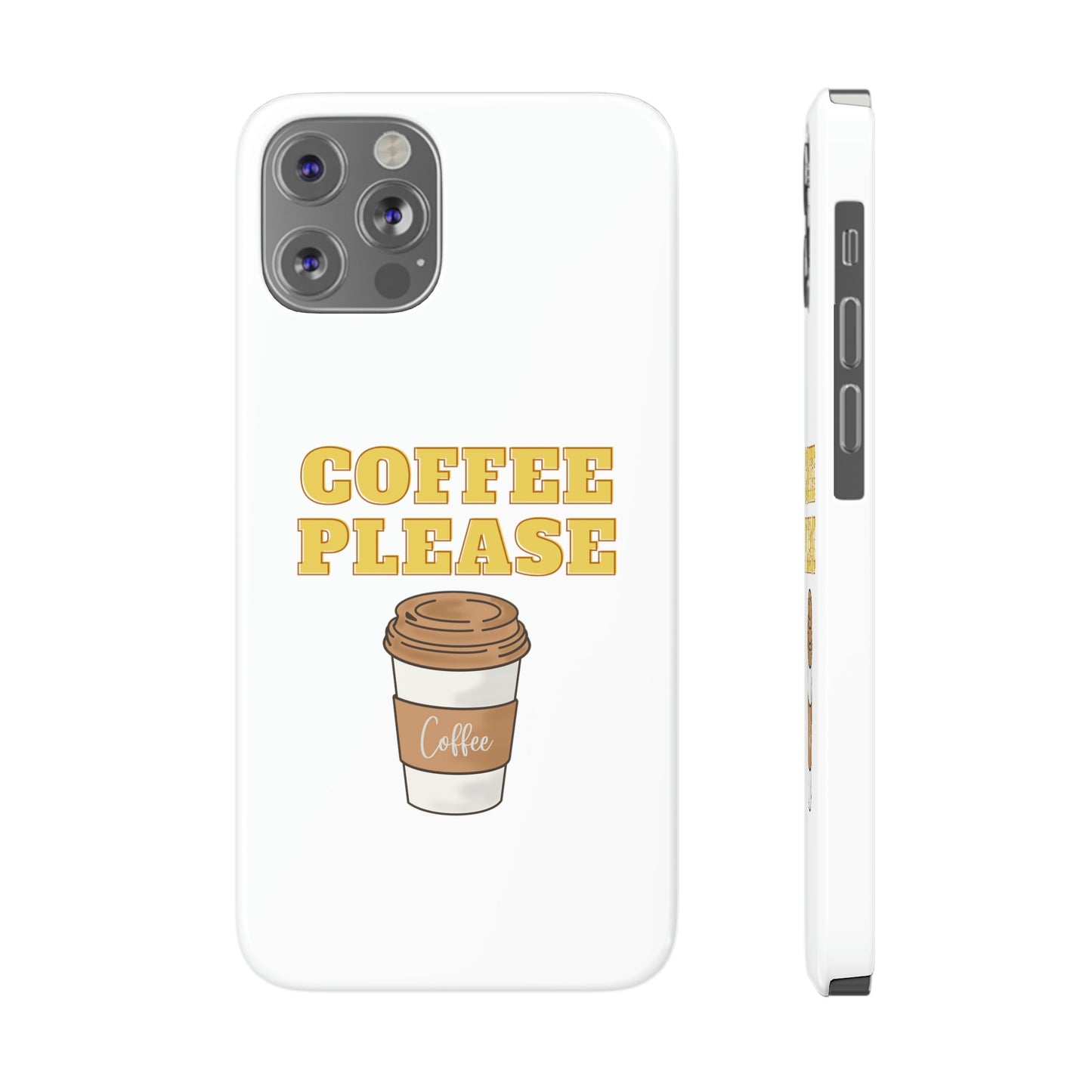 Slim Phone Cases, Case-Mate - Coffee, Please, White
