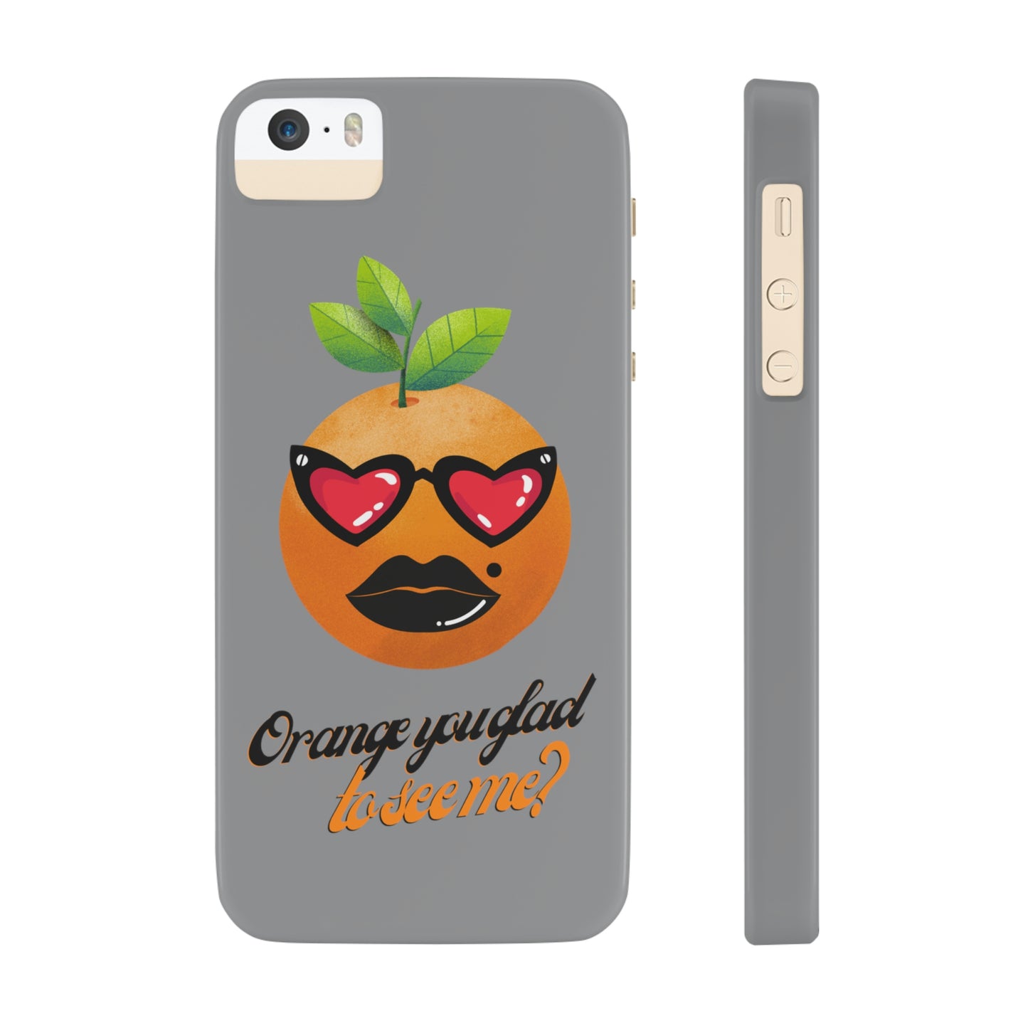 Slim Phone Cases, Case-Mate, Orange you Glad to See Me - Light Grey