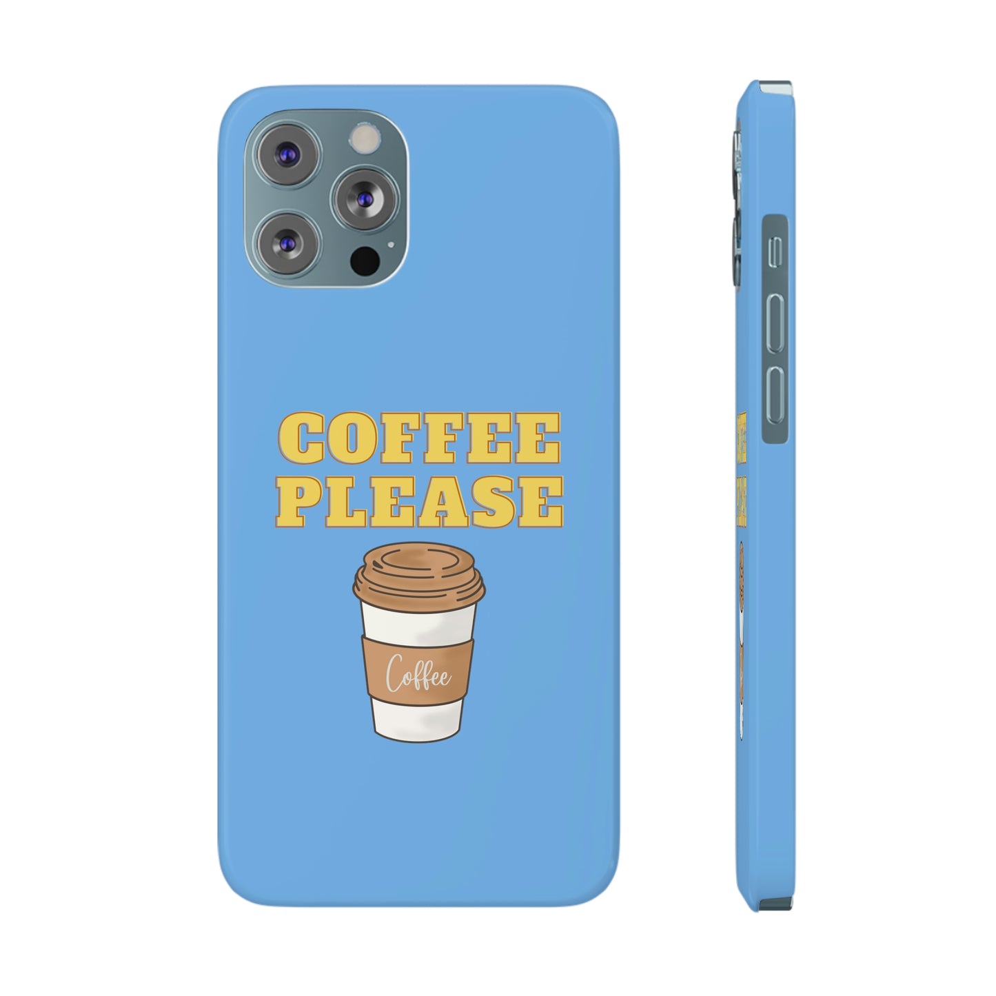 Slim Phone Cases, Case-Mate - Coffee, Please, Light Blue