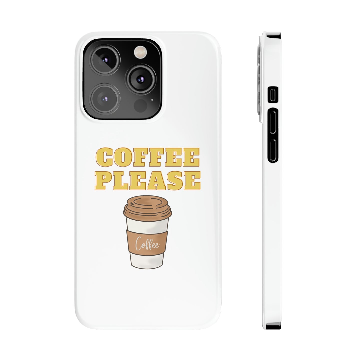 Slim Phone Cases, Case-Mate - Coffee, Please, White