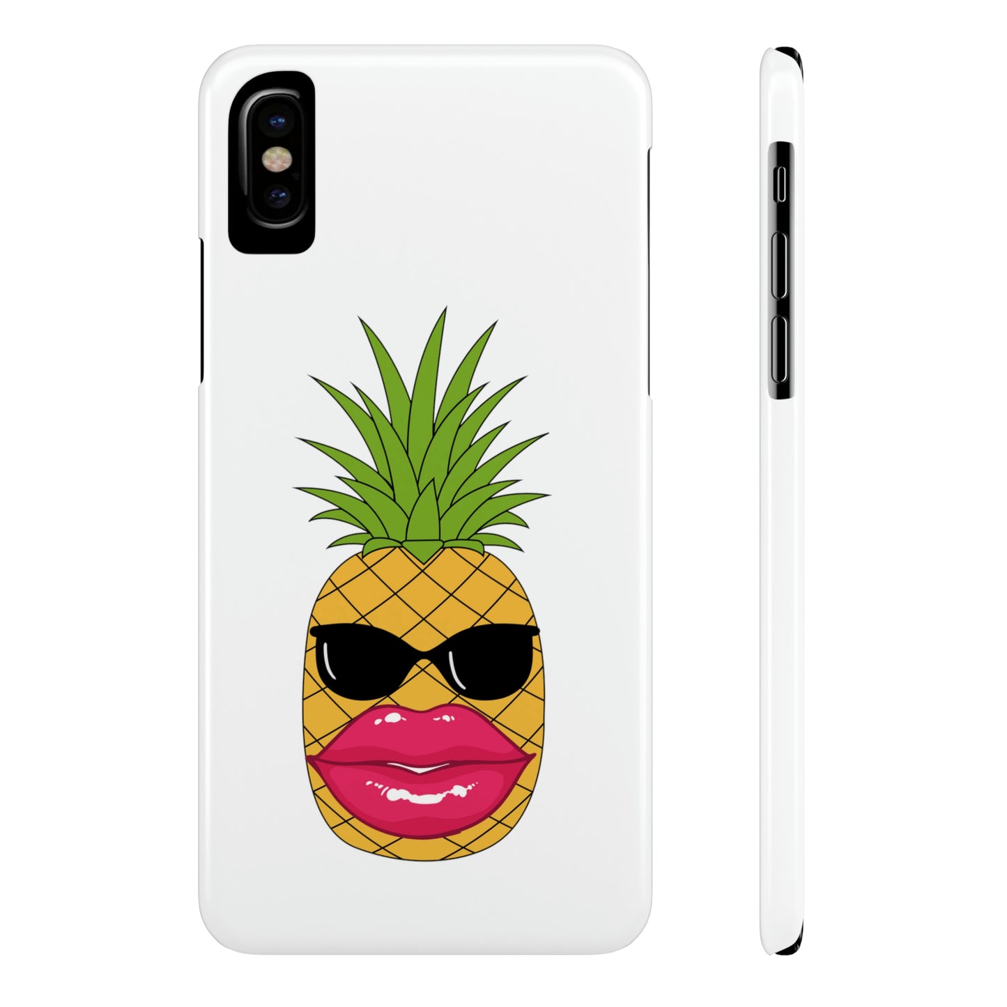 Slim Phone Cases, Case-Mate, Bougie Pineapple - White