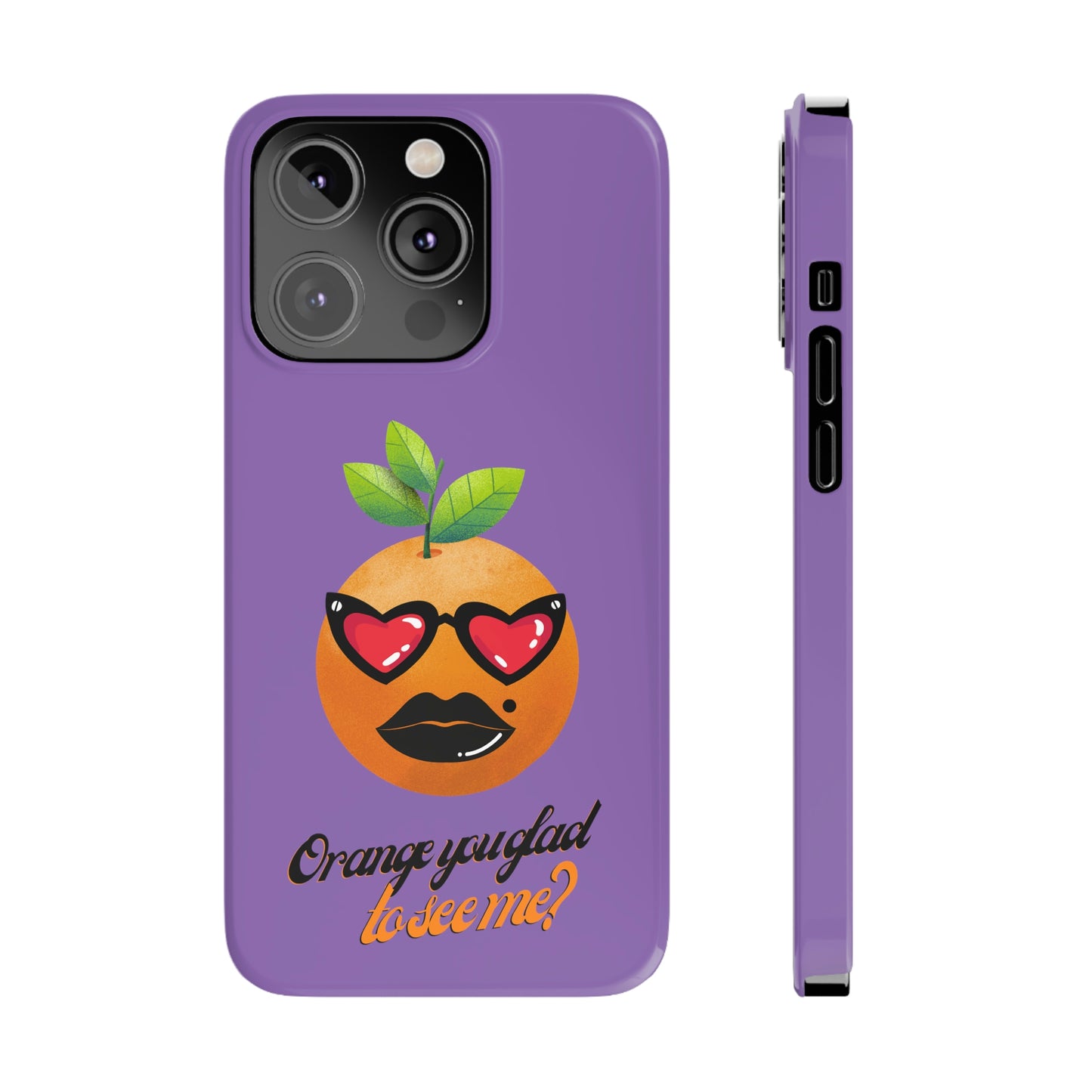 Slim Phone Cases, Case-Mate, Orange you Glad to See Me - Light Purple