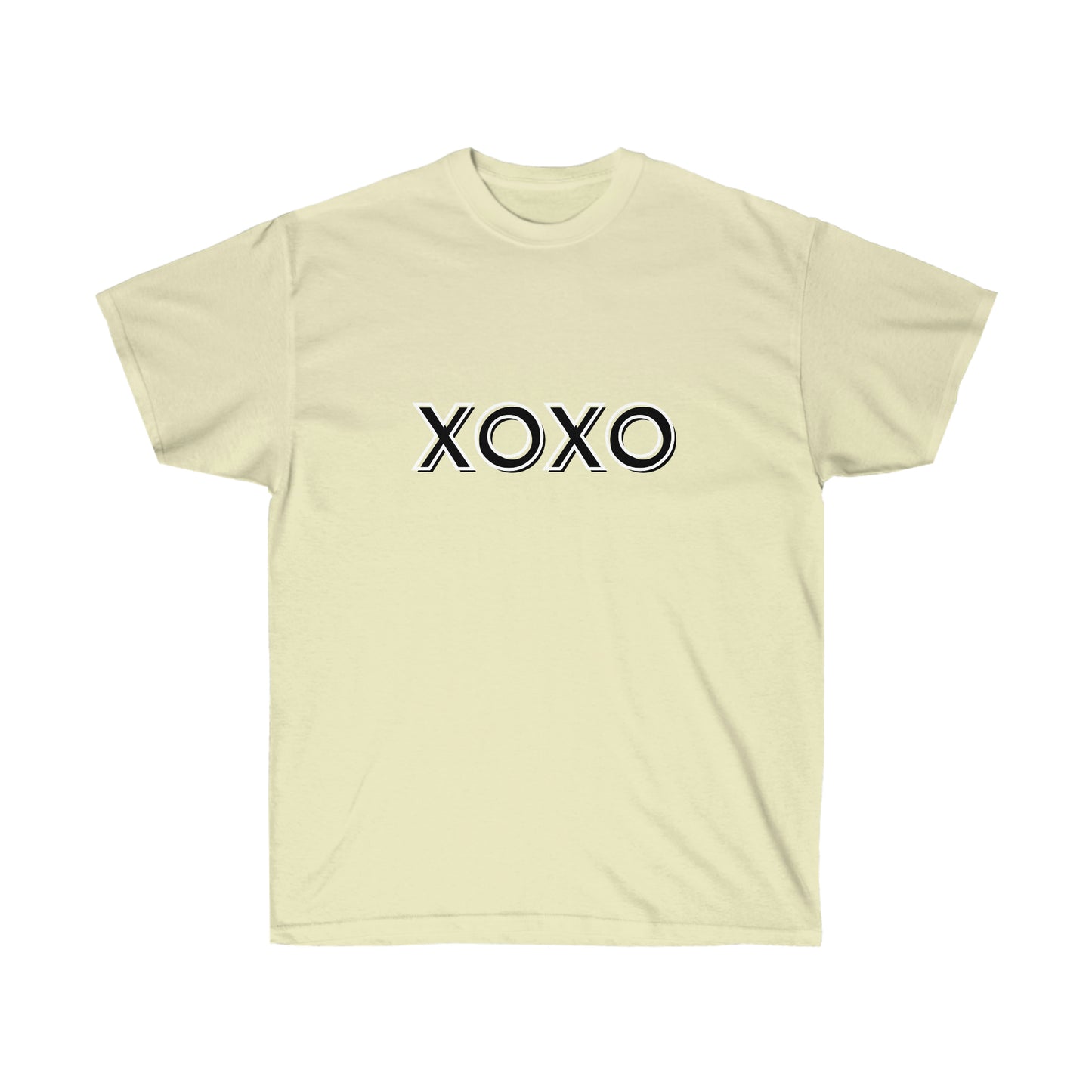 Unisex Ultra Cotton Tee XOXO - Black and White