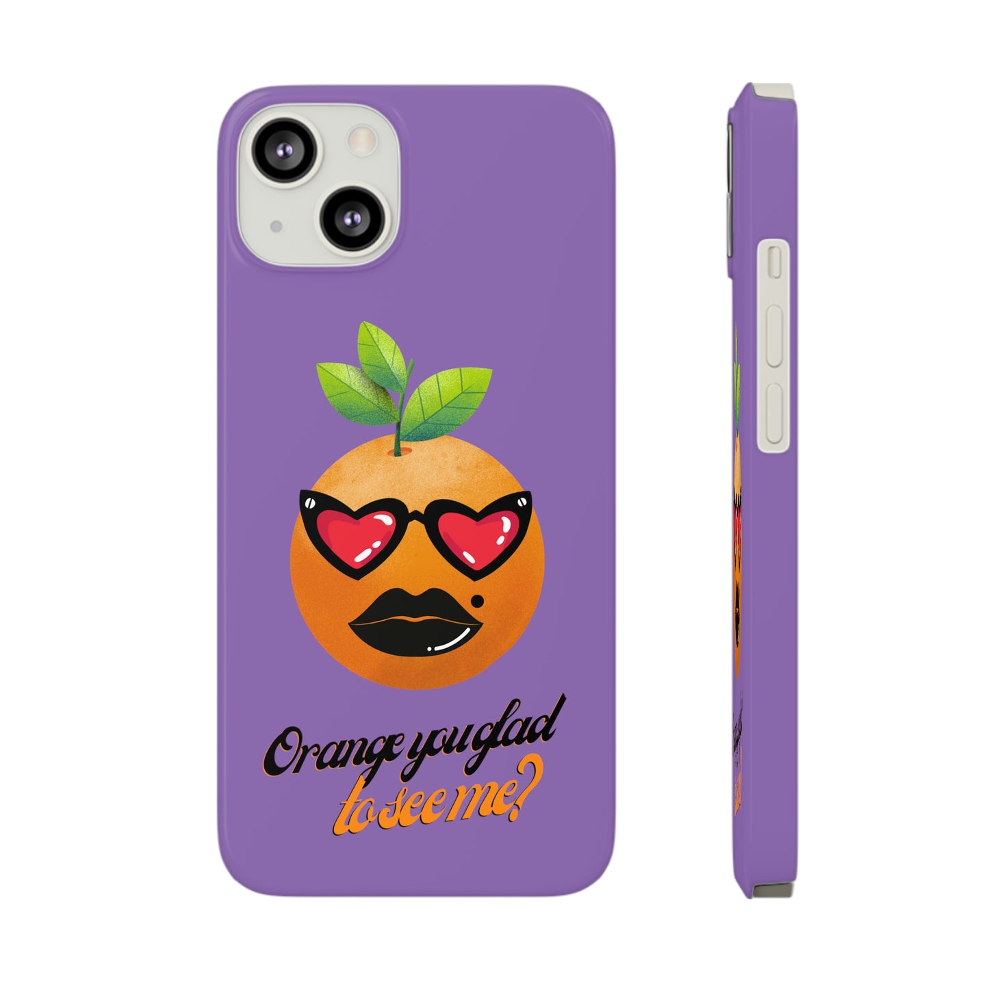 Slim Phone Cases, Case-Mate, Orange you Glad to See Me - Light Purple