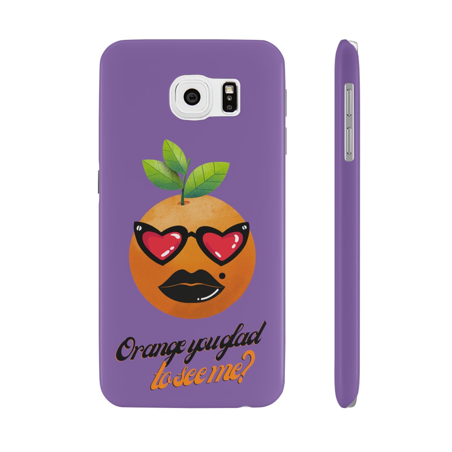 Slim Phone Cases, Case-Mate, Orange you Glad to See Me - Light Purple