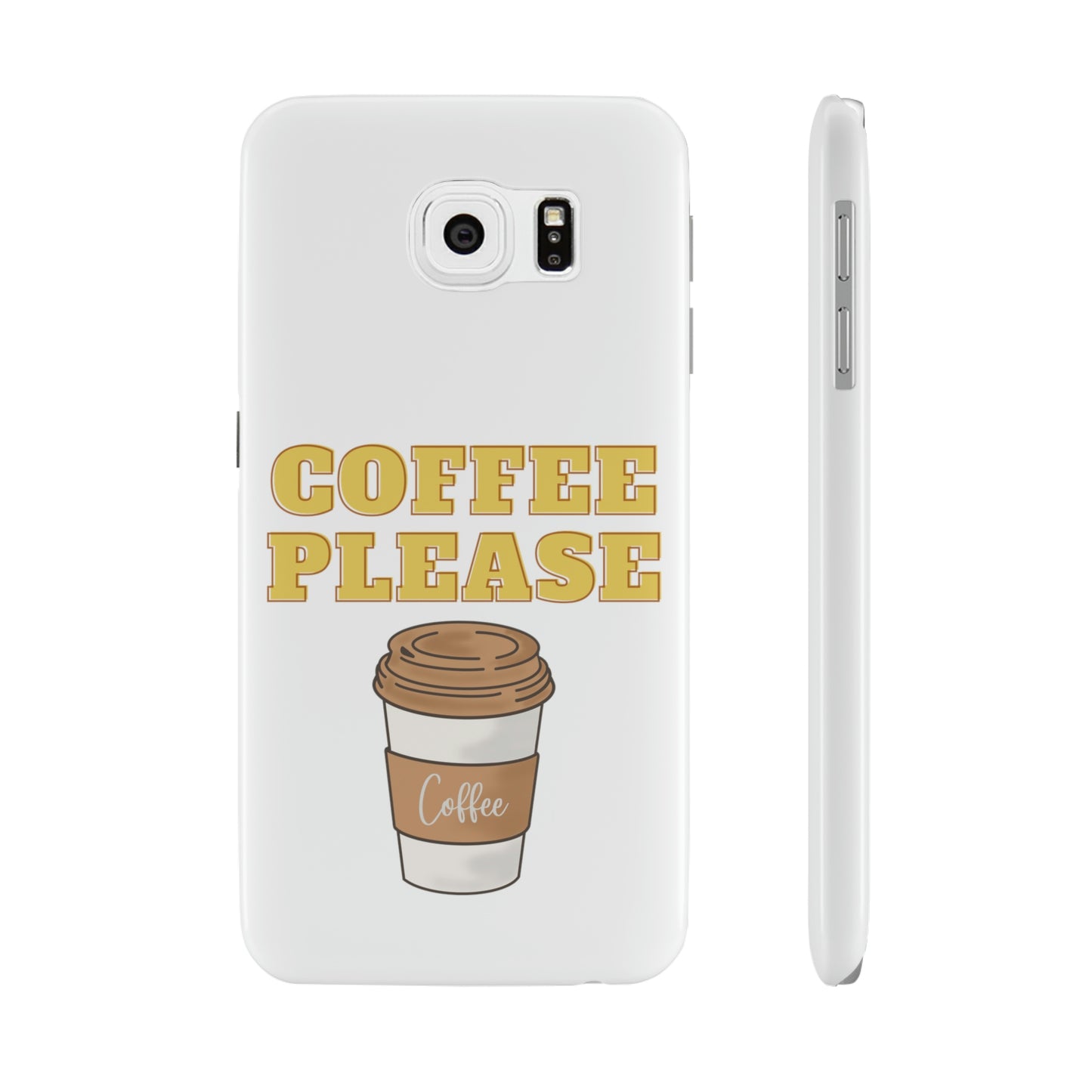 Slim Phone Cases, Case-Mate - Coffee, Please, White