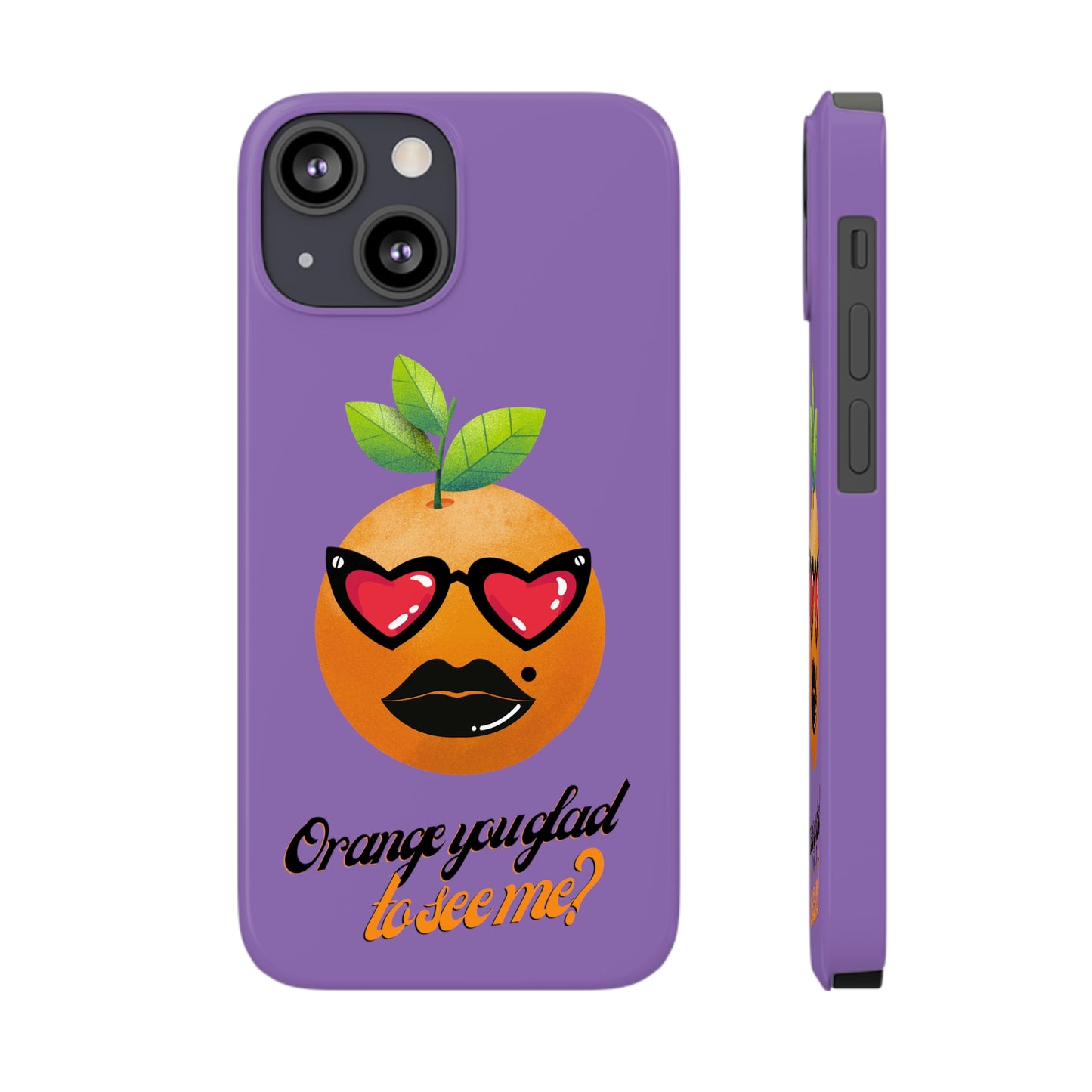 Slim Phone Cases, Case-Mate, Orange you Glad to See Me - Light Purple