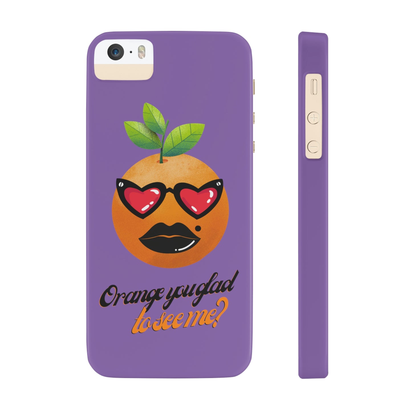 Slim Phone Cases, Case-Mate, Orange you Glad to See Me - Light Purple