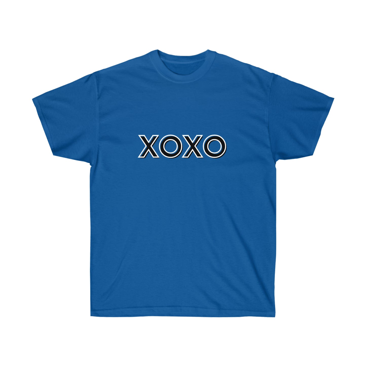 Unisex Ultra Cotton Tee XOXO - Black and White