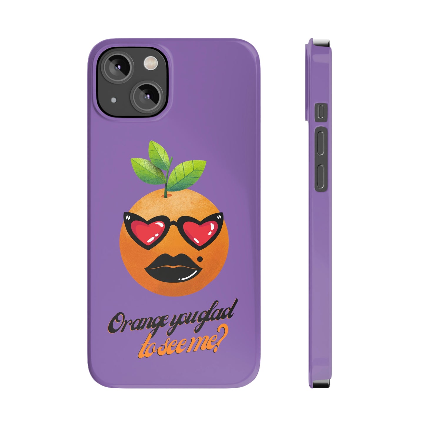 Slim Phone Cases, Case-Mate, Orange you Glad to See Me - Light Purple