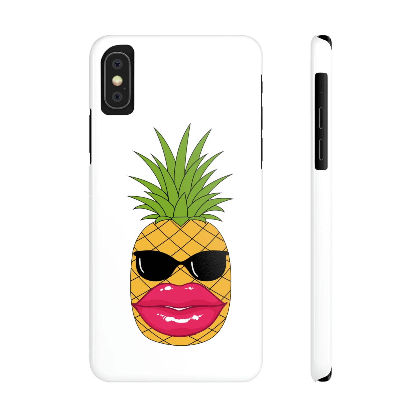 Slim Phone Cases, Case-Mate, Bougie Pineapple - White