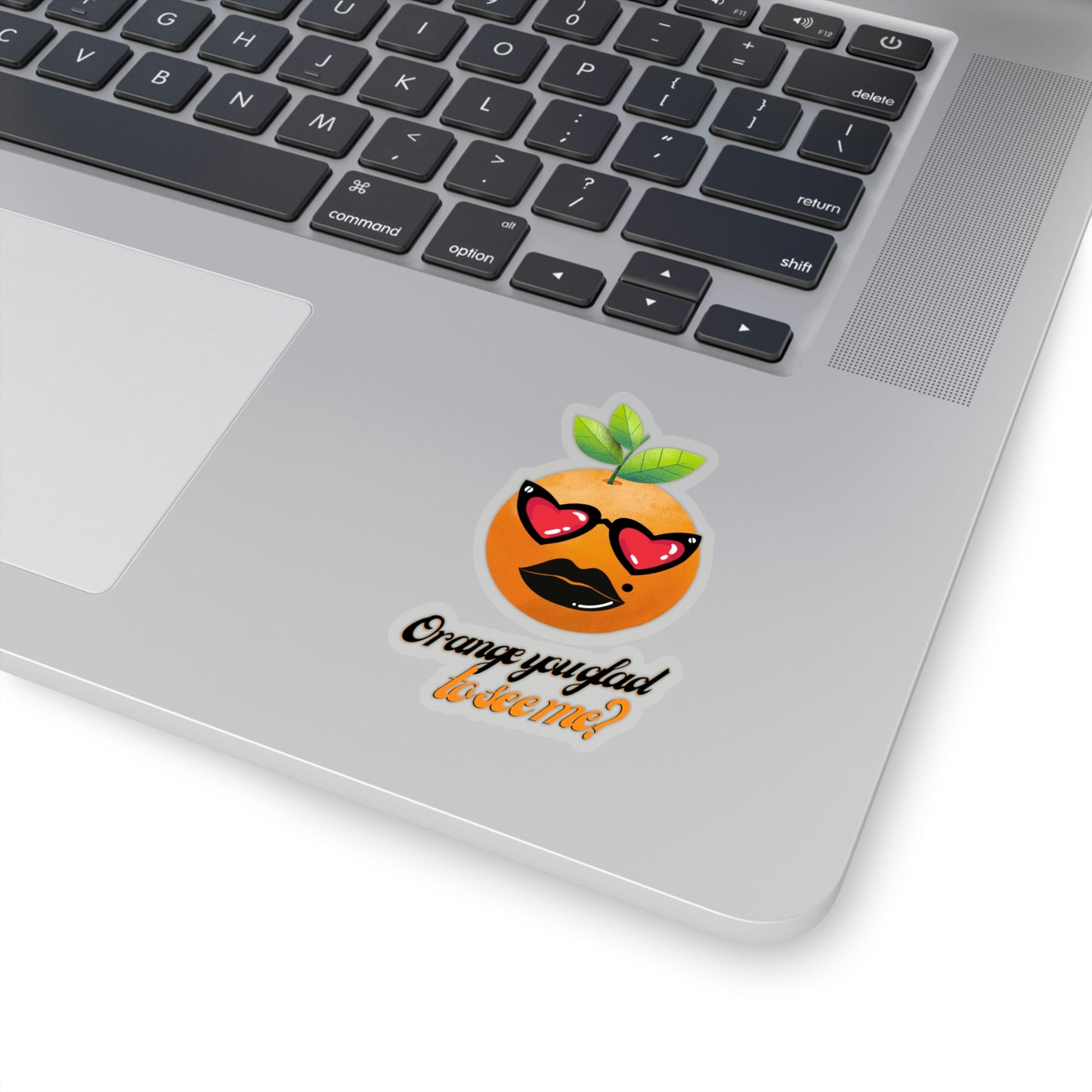 Kiss-Cut Stickers - Orange you glad to see me?, with catchphrase, 10pcs