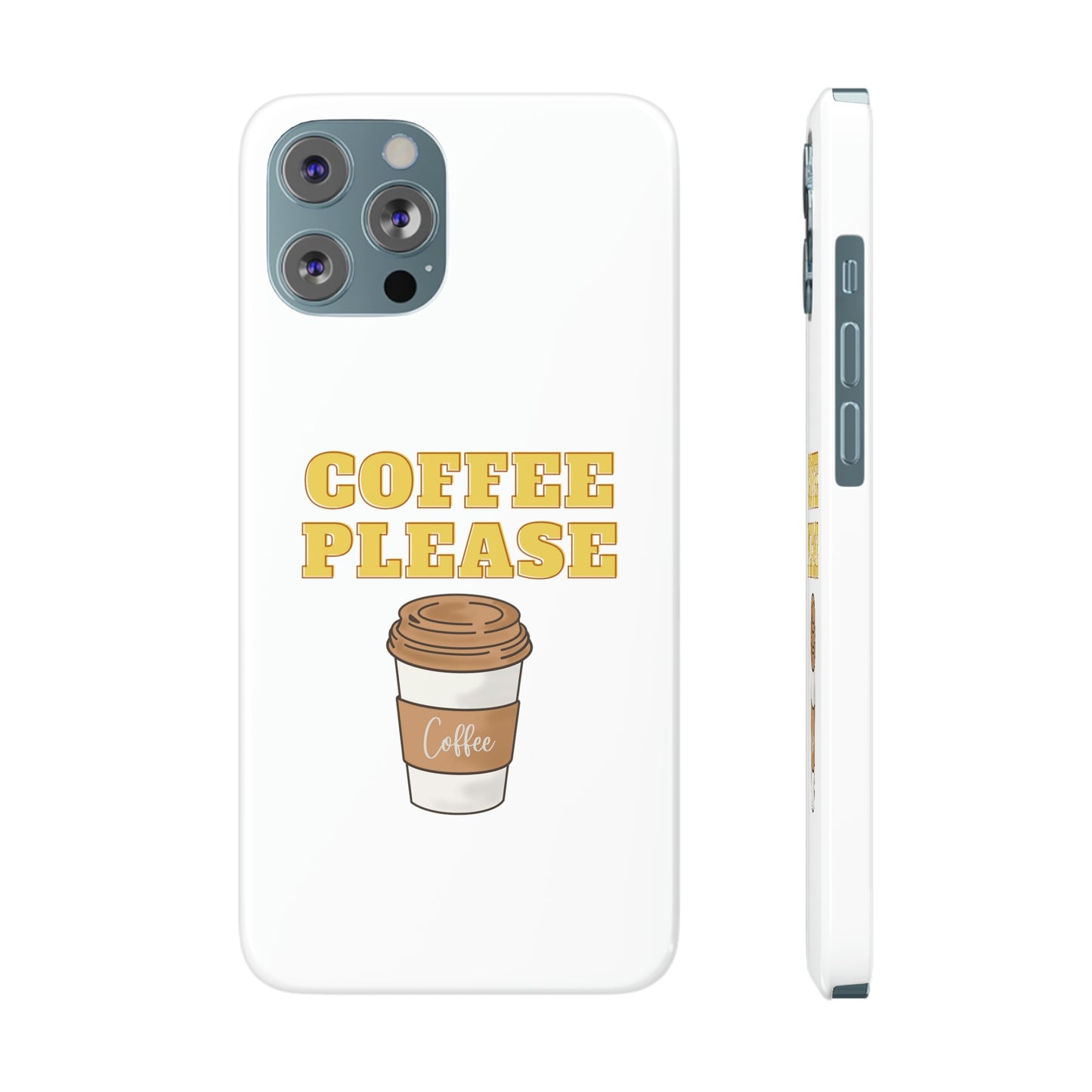 Slim Phone Cases, Case-Mate - Coffee, Please, White