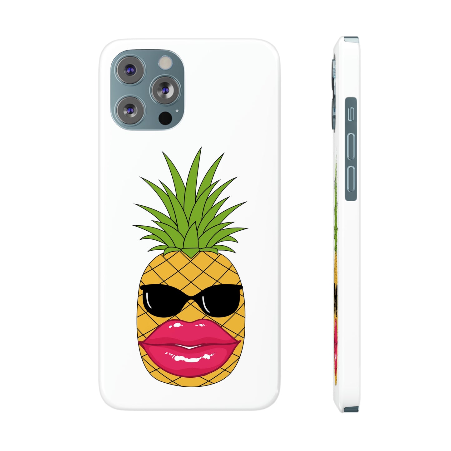 Slim Phone Cases, Case-Mate, Bougie Pineapple - White