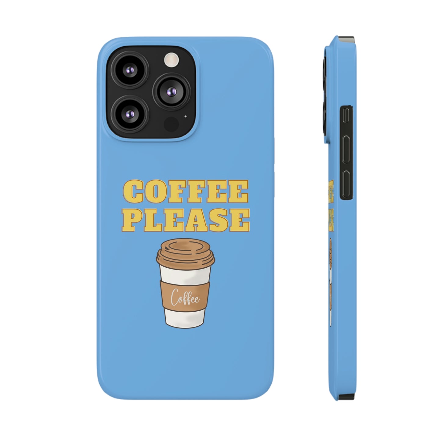 Slim Phone Cases, Case-Mate - Coffee, Please, Light Blue