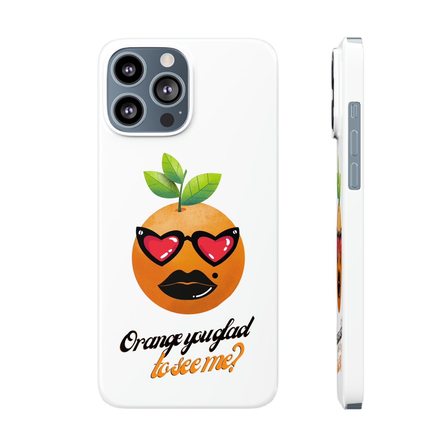 Slim Phone Cases, Case-Mate, Orange you Glad to See Me - White