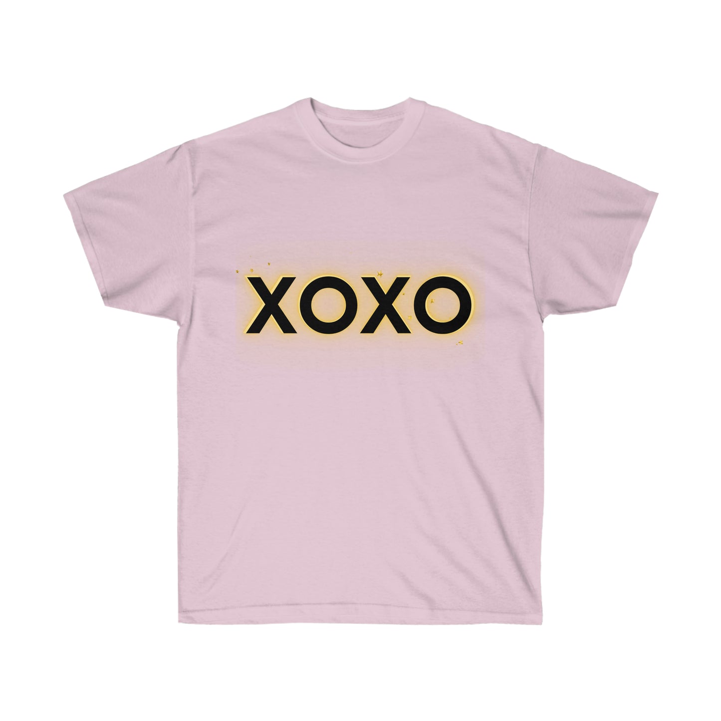 Unisex Ultra Cotton Tee XOXO - Black and Gold