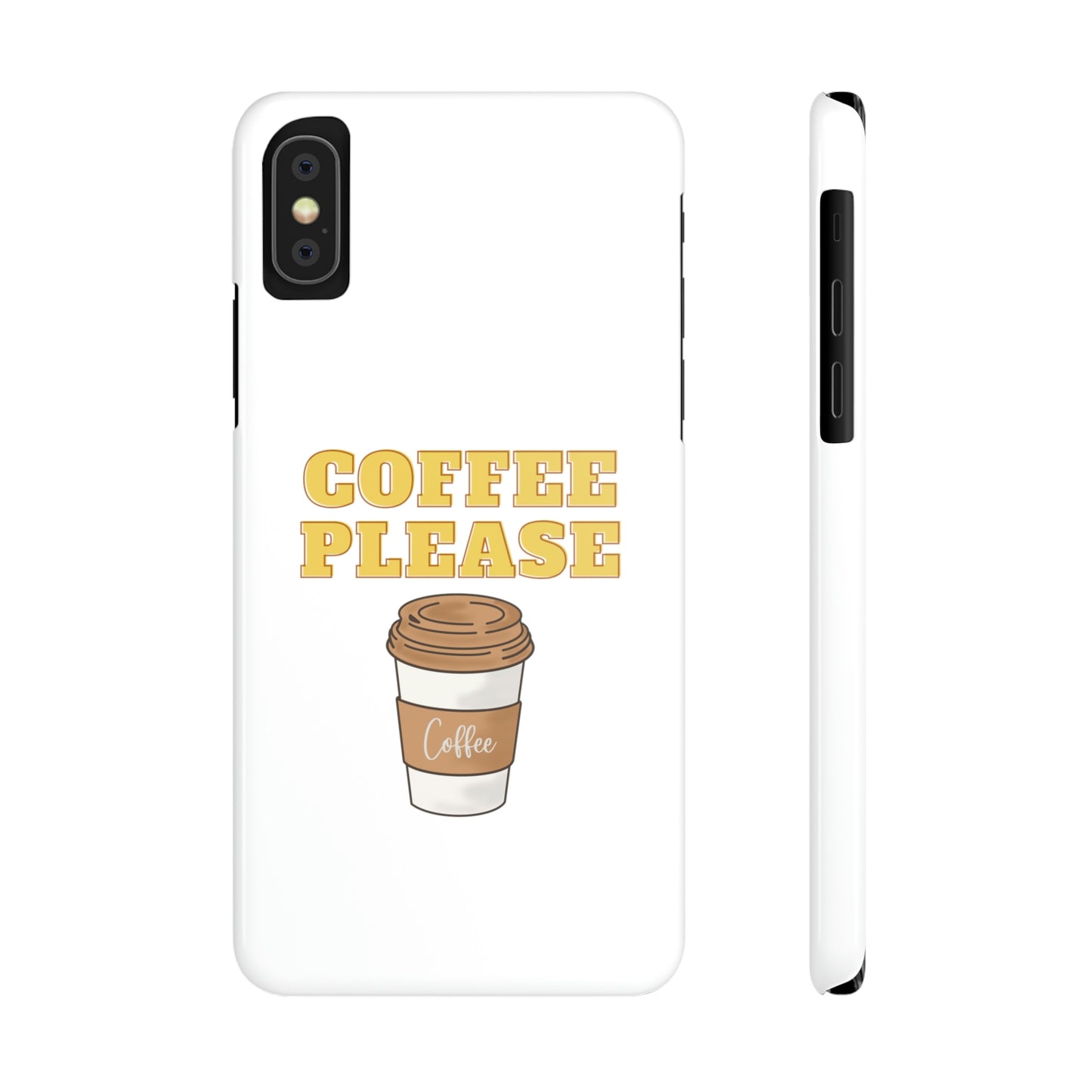 Slim Phone Cases, Case-Mate - Coffee, Please, White