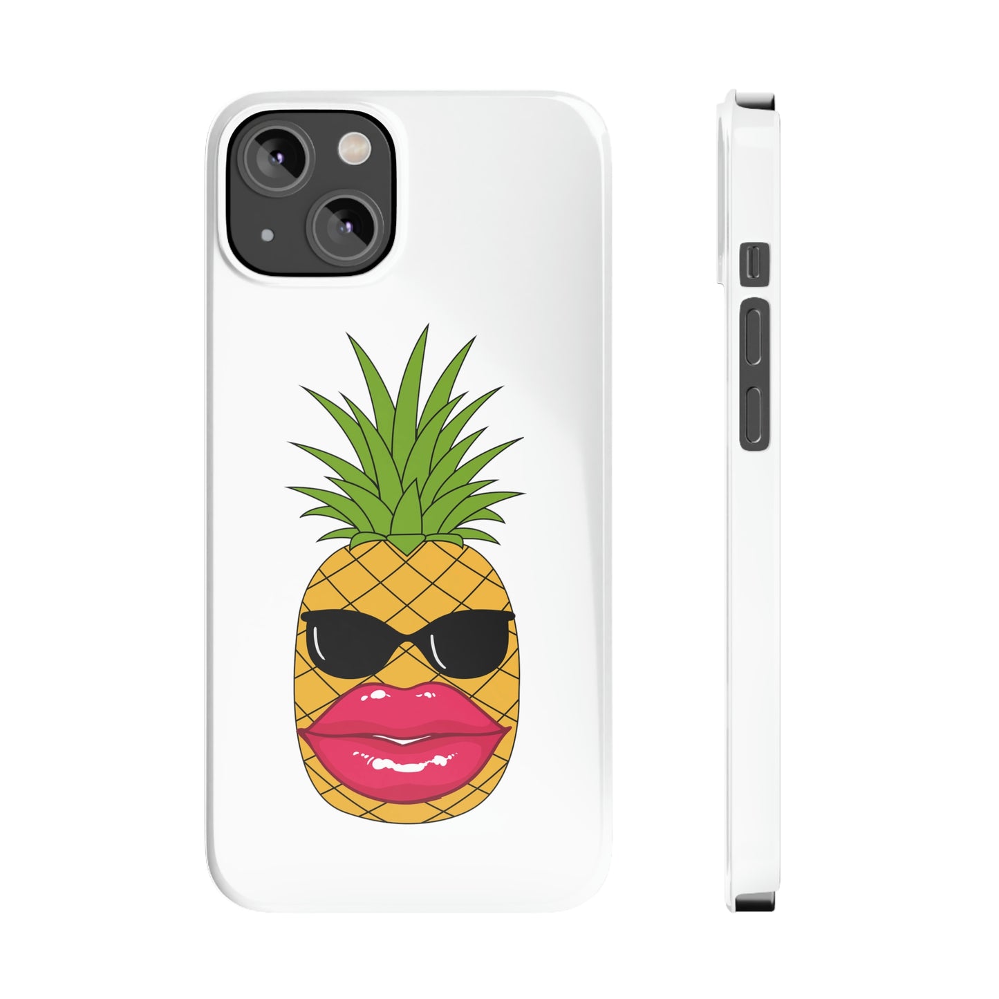 Slim Phone Cases, Case-Mate, Bougie Pineapple - White