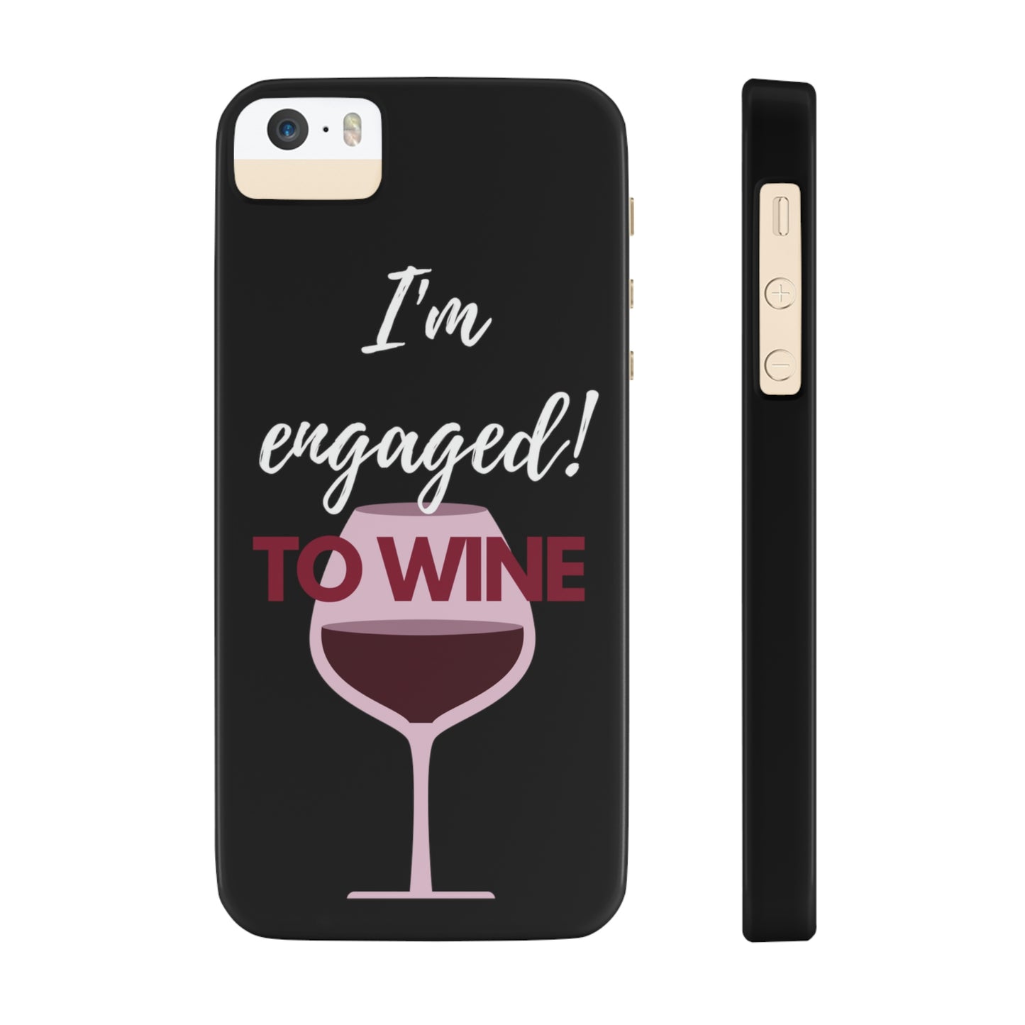 Slim Phone Cases, Case-Mate, I'm Engaged to Wine - Black