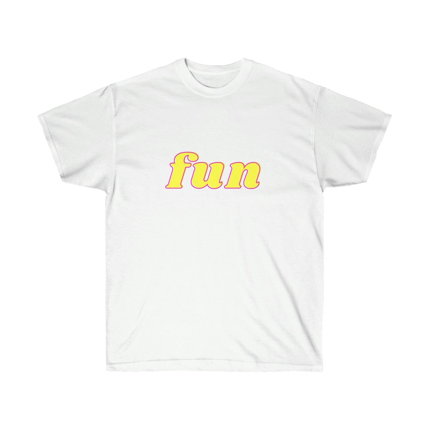 Unisex Ultra Cotton Tee fun - Yellow and Pink