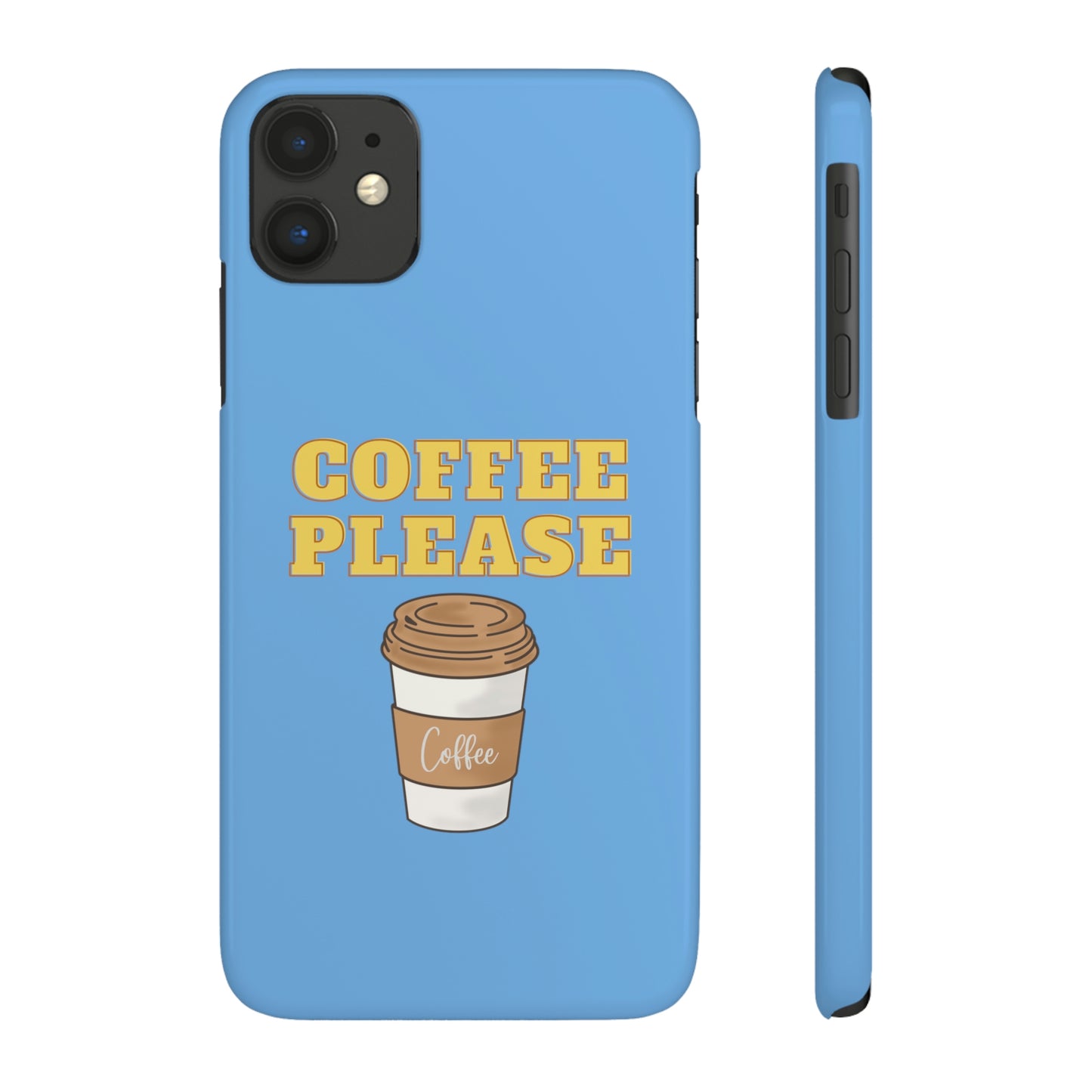 Slim Phone Cases, Case-Mate - Coffee, Please, Light Blue