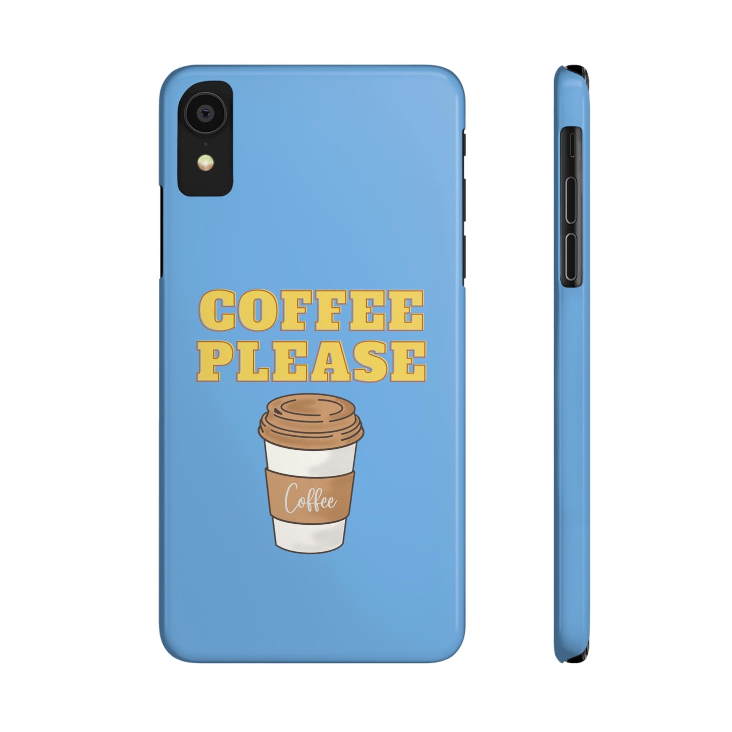 Slim Phone Cases, Case-Mate - Coffee, Please, Light Blue