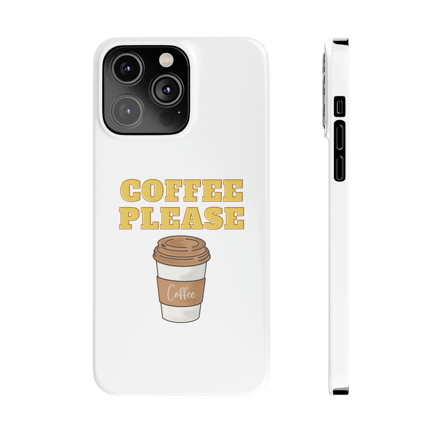 Slim Phone Cases, Case-Mate - Coffee, Please, White