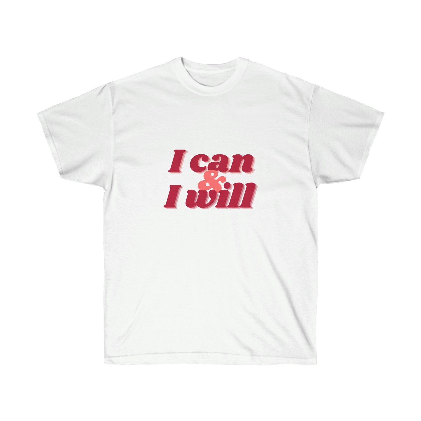 Unisex Ultra Cotton Tee I can & I will - Maroon