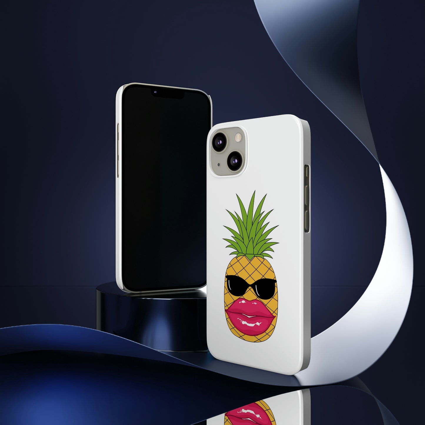 Slim Phone Cases, Case-Mate, Bougie Pineapple - White