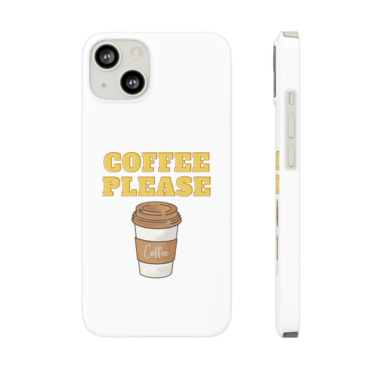 Slim Phone Cases, Case-Mate - Coffee, Please, White