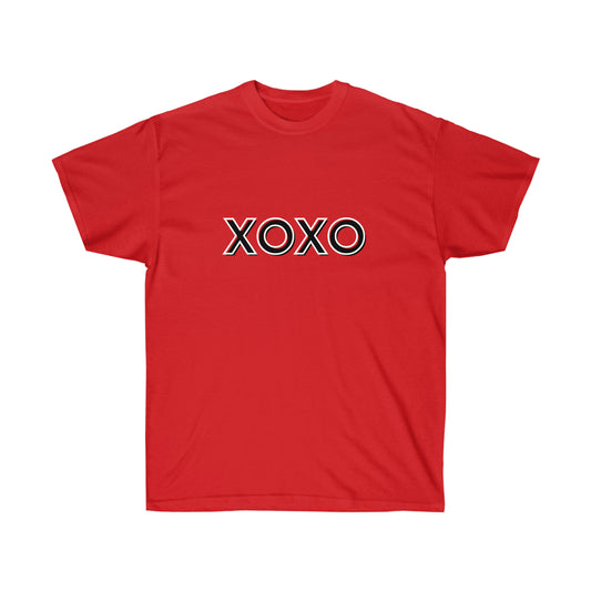 Unisex Ultra Cotton Tee XOXO - Black and White