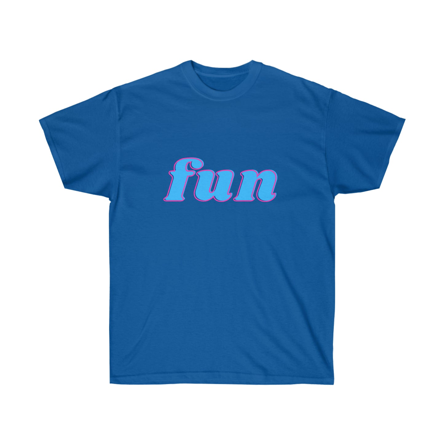 Unisex Ultra Cotton Tee fun - Blue and Pink