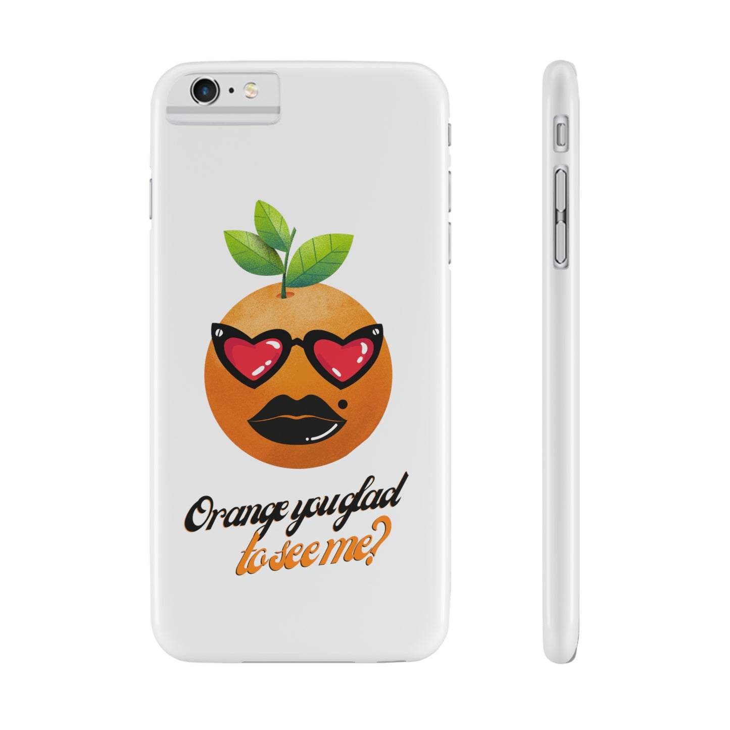 Slim Phone Cases, Case-Mate, Orange you Glad to See Me - White