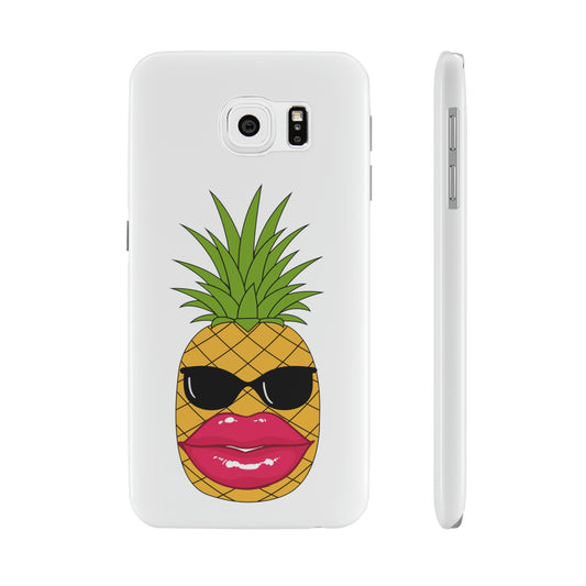Slim Phone Cases, Case-Mate, Bougie Pineapple - White