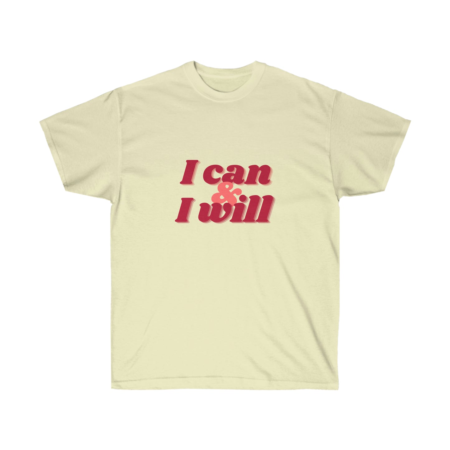 Unisex Ultra Cotton Tee I can & I will - Maroon