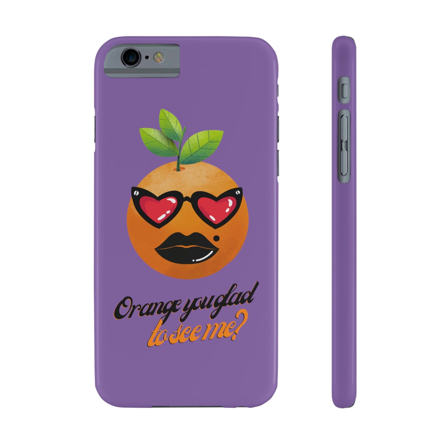 Slim Phone Cases, Case-Mate, Orange you Glad to See Me - Light Purple