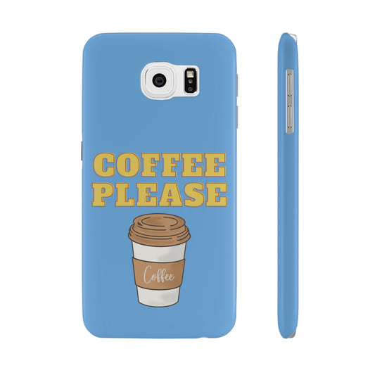 Slim Phone Cases, Case-Mate - Coffee, Please, Light Blue