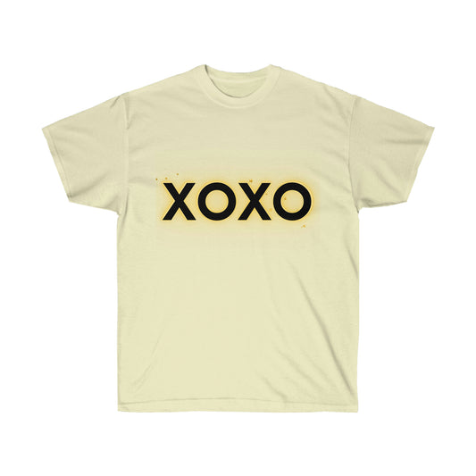 Unisex Ultra Cotton Tee XOXO - Black and Gold