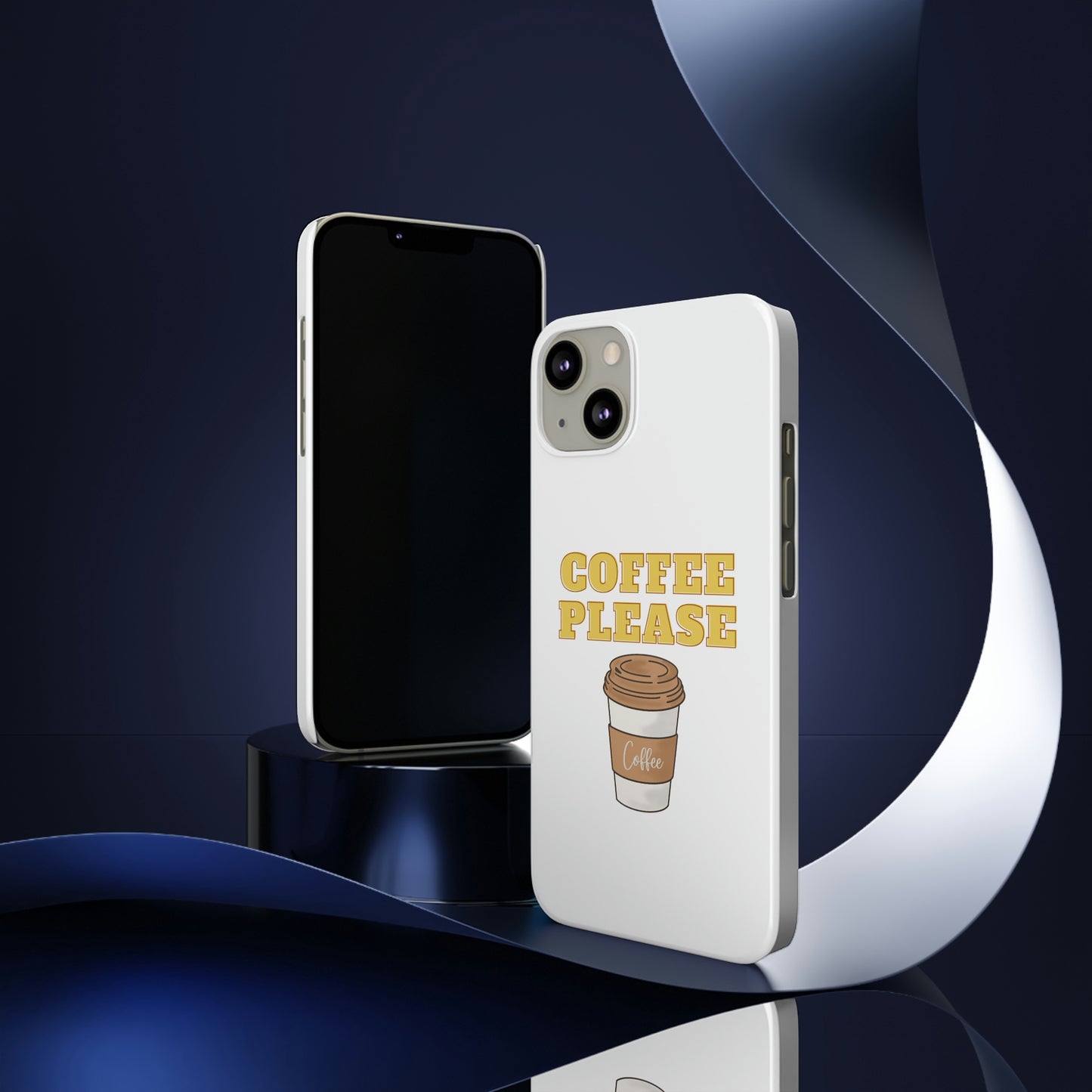 Slim Phone Cases, Case-Mate - Coffee, Please, White
