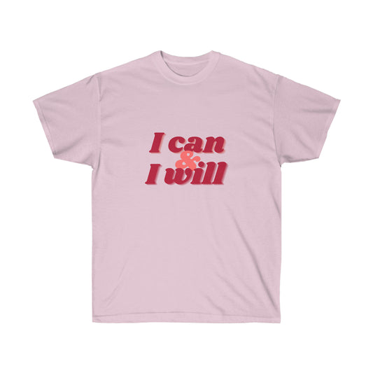 Unisex Ultra Cotton Tee I can & I will - Maroon