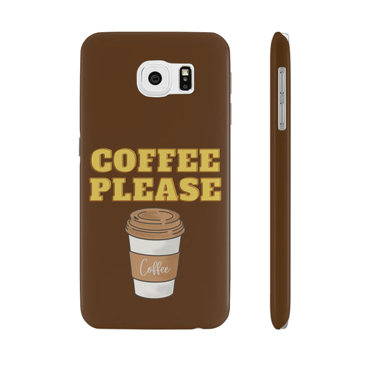 Slim Phone Cases, Case-Mate - Coffee, Please, Brown
