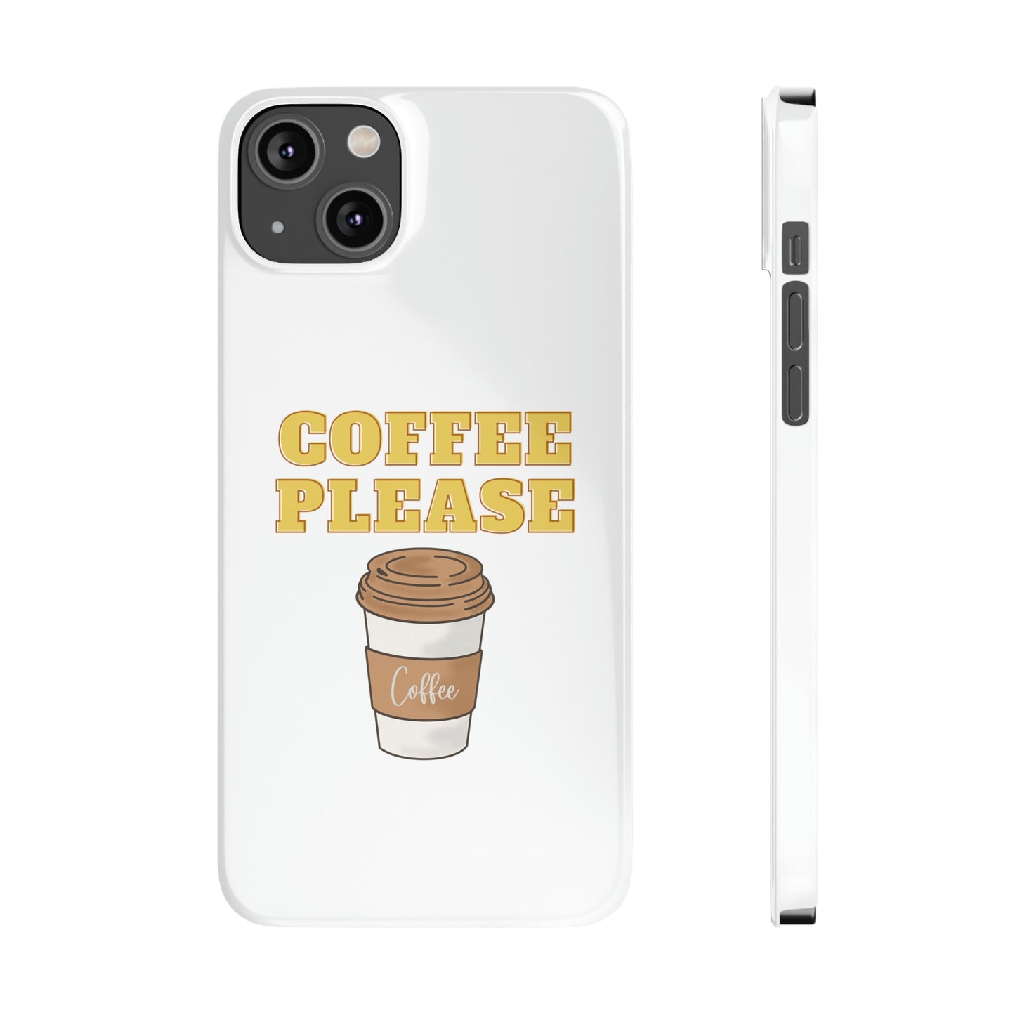 Slim Phone Cases, Case-Mate - Coffee, Please, White