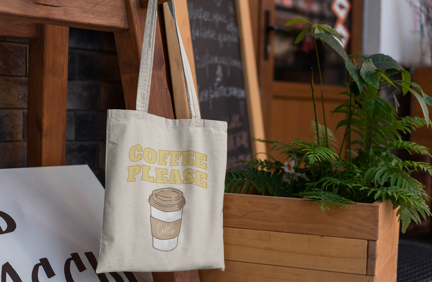 Canvas Tote Bag - Coffee Please